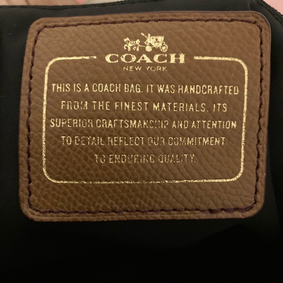 Coach Black and Tan Tote Bag with Gold Hardware - Picture 6 of 13